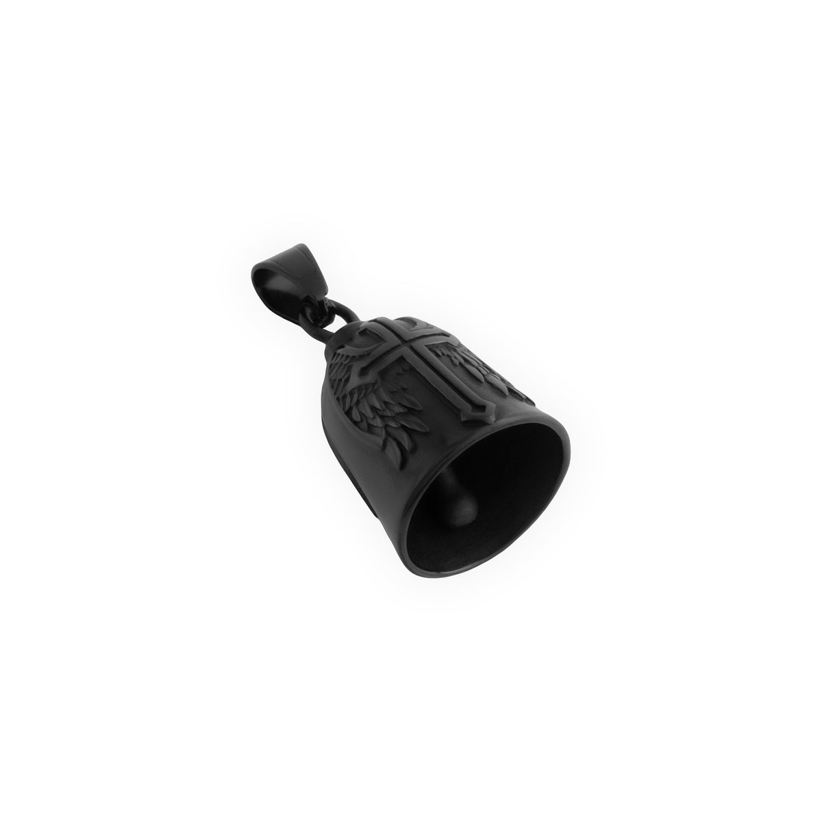BLACK WINGED CROSS GUARDIAN BELL